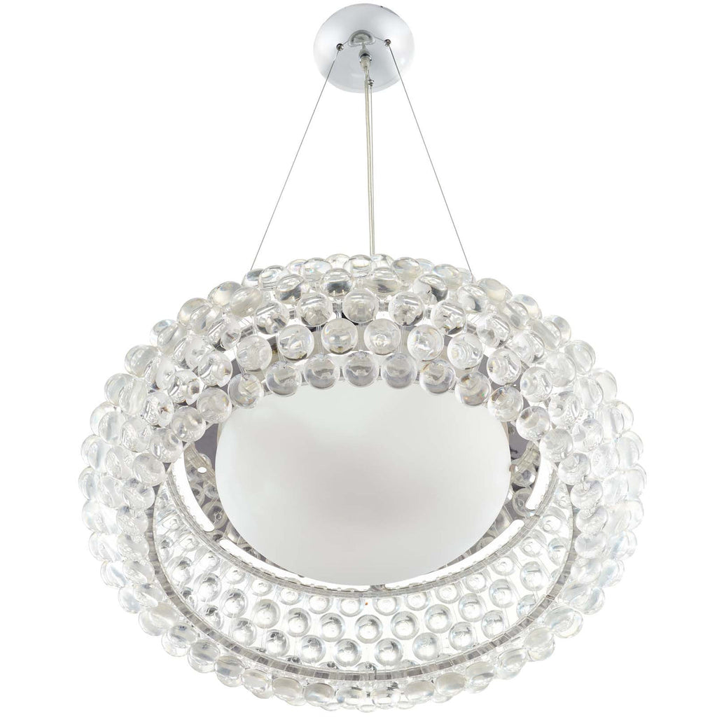 25-Inch Halo Pendant Chandelier | Suspended Mounted Light Fixture | Modern Minimalistic Chandelier image 3