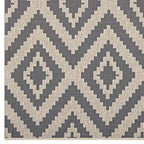Jagged Geometric Diamond Trellis Indoor and Outdoor Area Rug | Gray and Beige | 5X8 &amp; 8X10 Size Options | Tight Low Pile Weave | Gripping Rubber Underside | 100% Soft Polypropylene | Pack Of 2 image 7