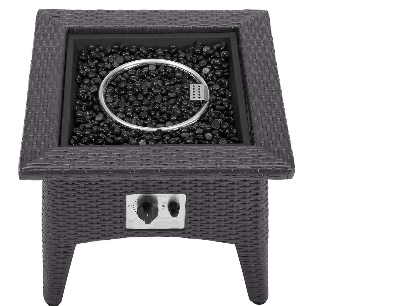 Vivacity Espresso Outdoor Patio Fire Pit Table image 4