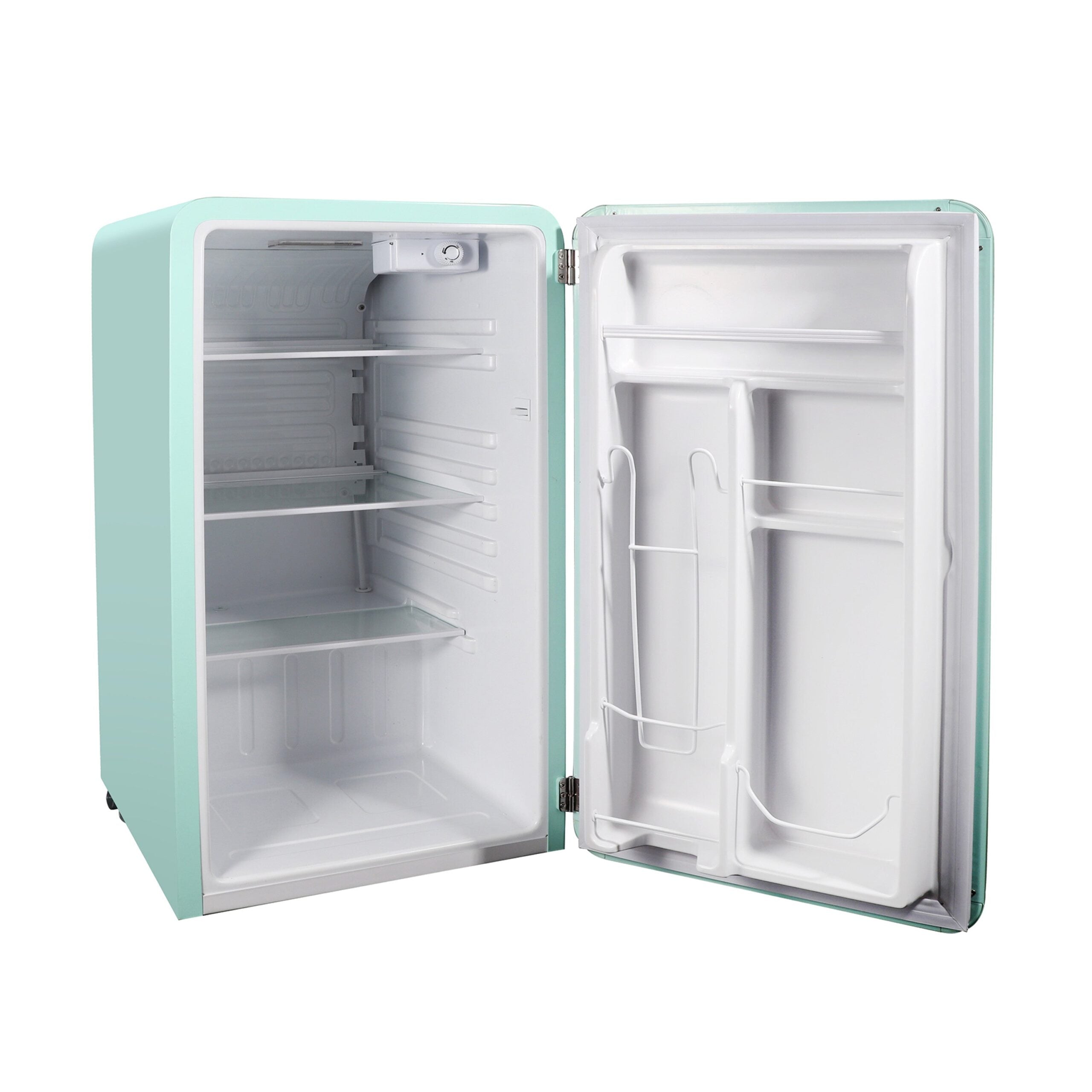 Magic Chef 3.2 Cu Ft Retro Mini Refrigerator Without Freezer | Mint Green, White Or Black Color Options | Energy Star Qualified | 5 Year Warranty On Compressor | Adjustable Shelves  | Gallon Door Storage | In-Door Can Holder image 3