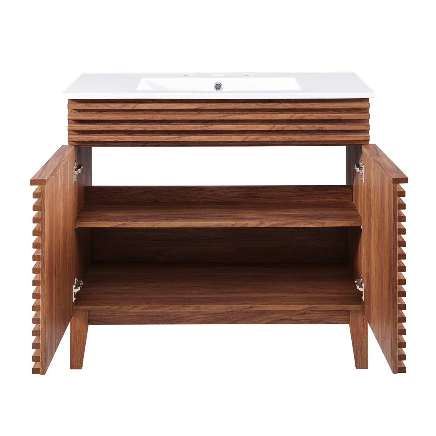 36" / 30" Bathroom Vanity In Multiple Colors | Modern Design Vanity With Basin For Homes, Hotels image 2