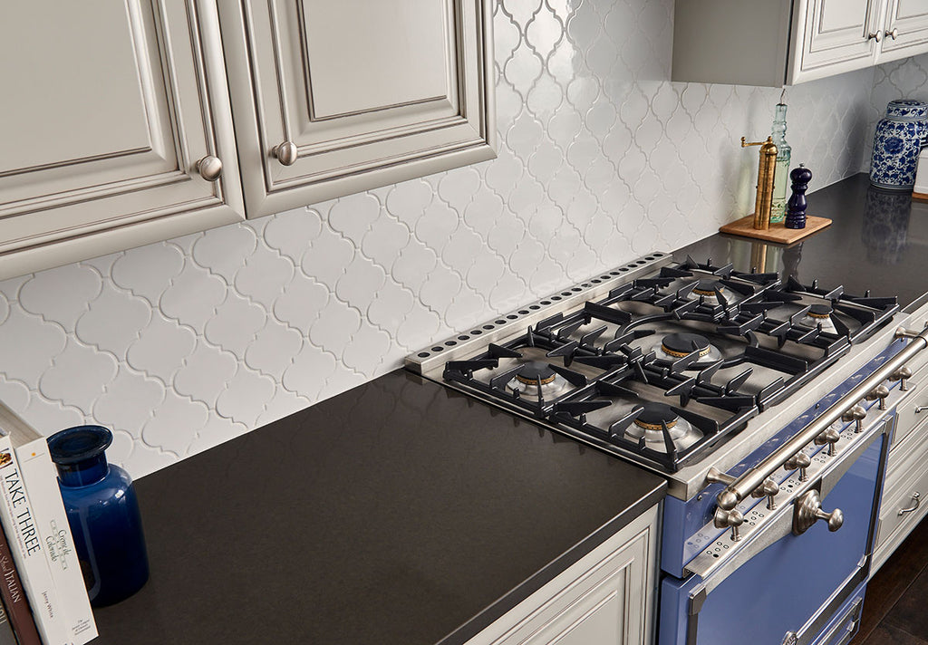 Whisper White Arabesque Tile | Wall Tile | Backsplash Tile | Ceramic | Greenguard Gold, USGBC/LEED | 10 Pieces Per Box image 3
