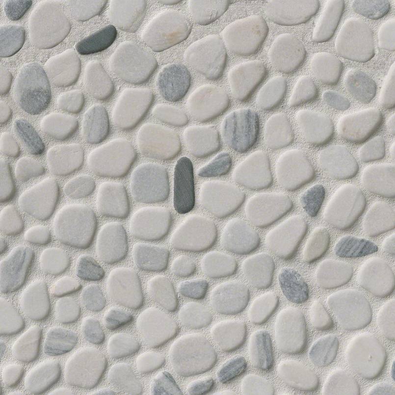 Black And White Pebbles Tumbled Mosaic Tile | Wall Tile &amp; Backsplash Tile | Marble | Greenguard Gold, USGBC/LEED | 10 Pieces Per Box image 7