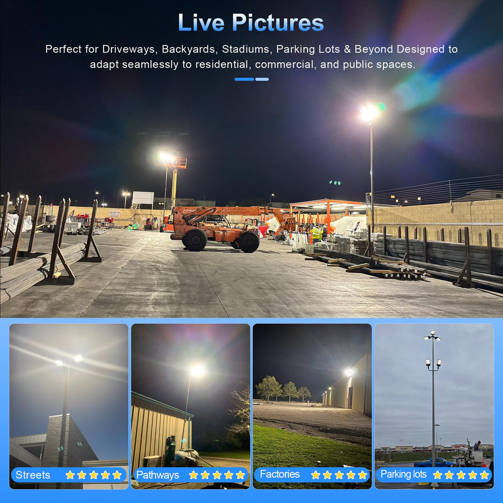 LED Parking Lot Light 90W–320W Photocell | 5000K | IP65 | Commercial Pole & Area Light image 4