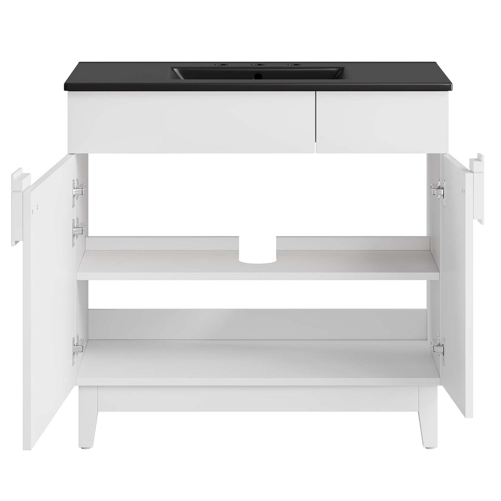 24" / 36" Miles Series Bathroom Vanity In Various Colors  | Modern Design Vanity With Basin For Homes, Hotels image 8