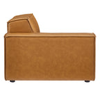 Restore 4-Piece Tan Vegan Leather Sectional Sofa image 6