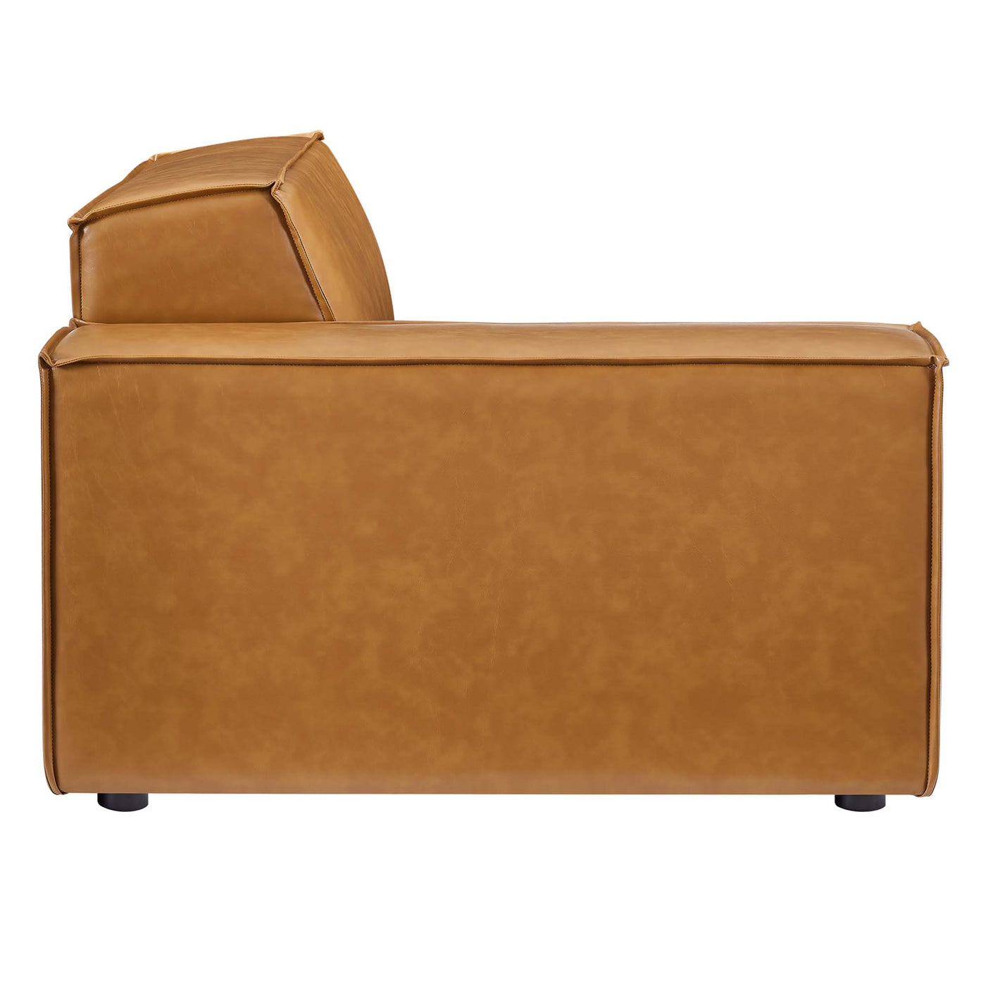 Restore 4-Piece Tan Vegan Leather Sectional Sofa image 6