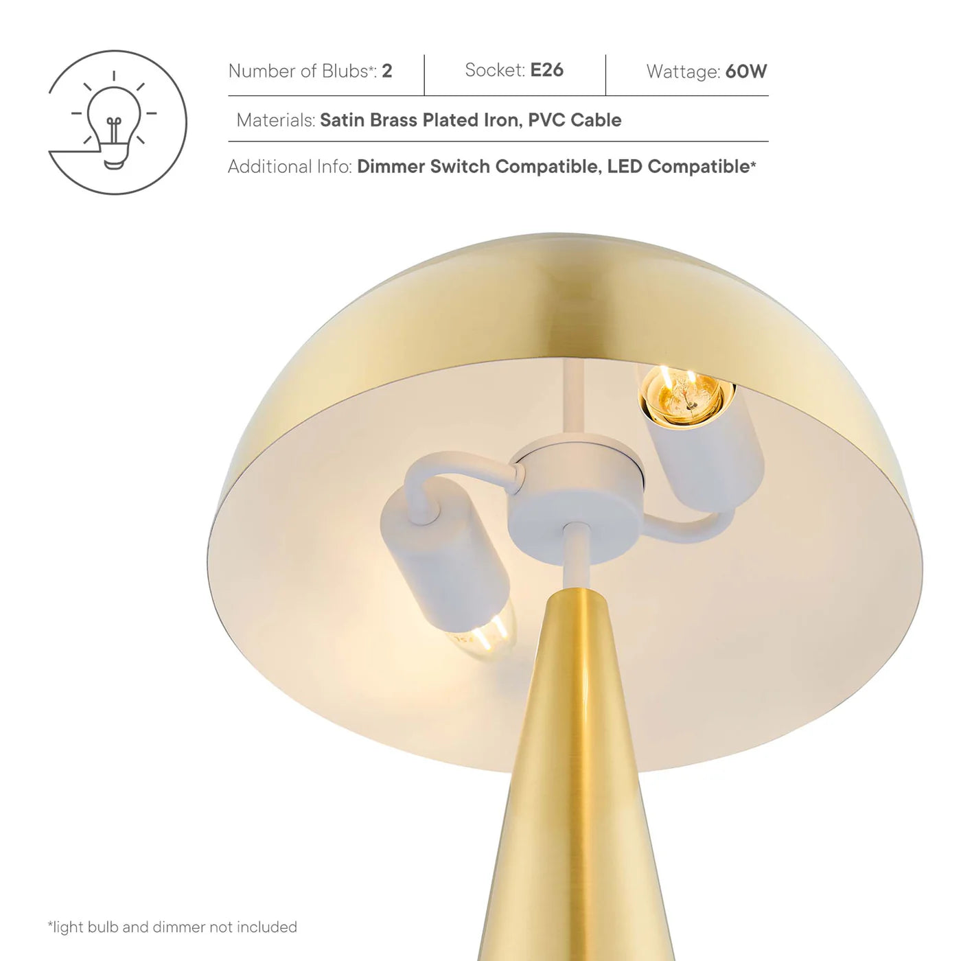 Selena Metal Base Table Lamp | Pack of 2 image 8