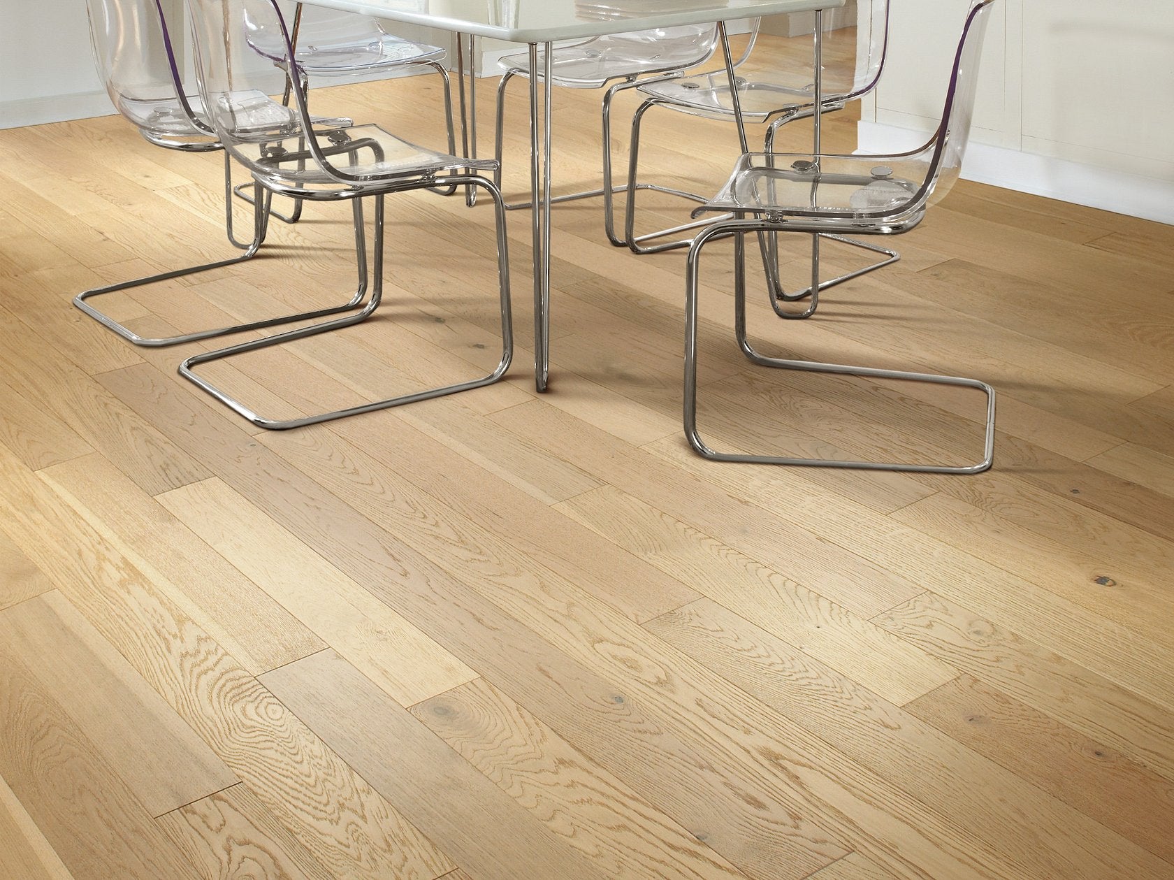 Empire Oak Plank | The Gallery Collection | Hearst Shade | White Oak | Real Hardwood | 1.2 mm Veneer Thickness | 29.53 Sq. Ft. Per Carton | Wire Brushed Texture (Copy) image 3