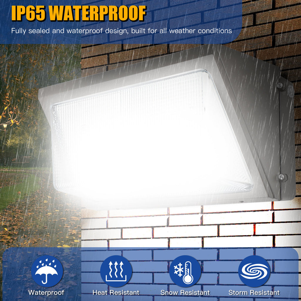 LED Wall Pack Light 36W-120W Photocell | DLC | IP65 Waterproof Commercial Security Lighting image 4