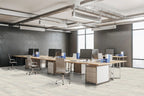 5 mm SPC Vinyl Flooring | 7" X 48" Plank | 1 mm IXPE Padding Attached | 22 Mil Wear Layer Plus 6 Mil UV Layer | Click Lock Installation | Klara Fortika Series 1526 | Fire Resistant | FloorScore® Certified | 1 Box (10 Planks) image 1