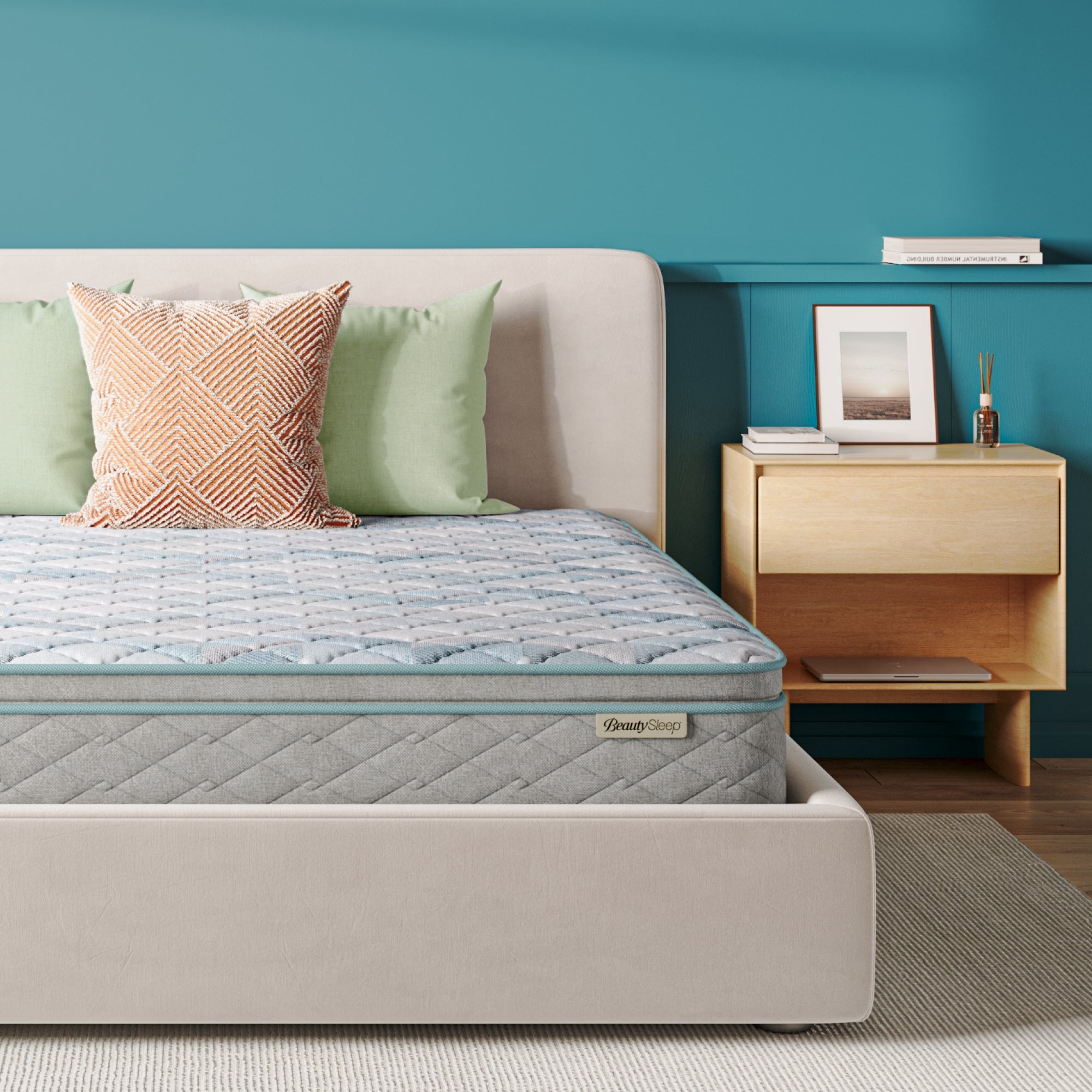Beauty Sleep Soothing Nights™ 12” Plush Pillow Top Quilted Mattress In A Box | Beautyrest® Pocketed Coil® Technology | AllCool™ Gel Memory Foam | Contouring Pressure Relief | CertiPUR-US® Certified | 10-Year Limited Warranty | 100-Night Trial image 1
