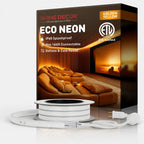 Amber Yellow LED Neon Rope Light – Dotless, Cuttable, IP65, ETL Listed, 110V