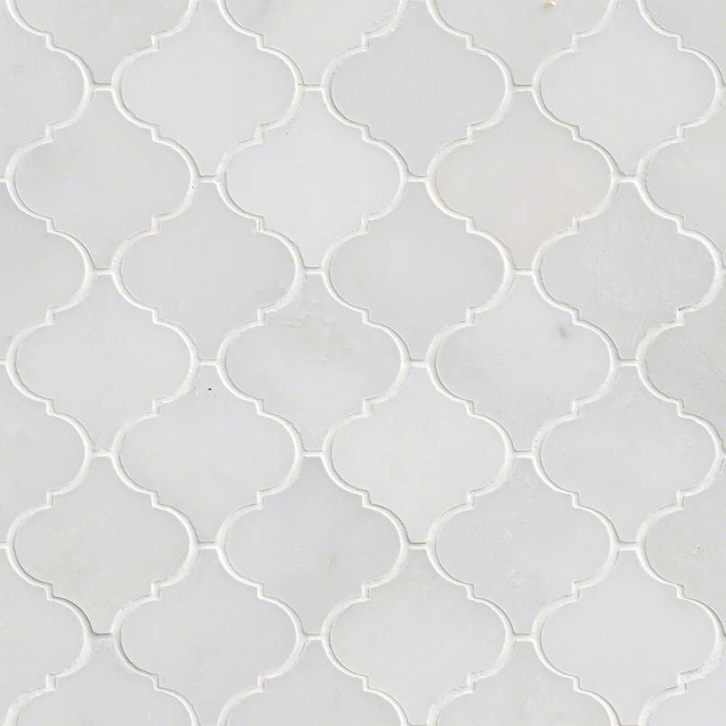 Greecian White Arabesque Tile | Wall Tile &amp; Backsplash Tile | Italian Marble | Greenguard Gold, USGBC/LEED | 10 Pieces Per Box image 2