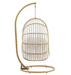 Amalie Wicker Rattan Outdoor Patio Swing Chair in Natural White image 7