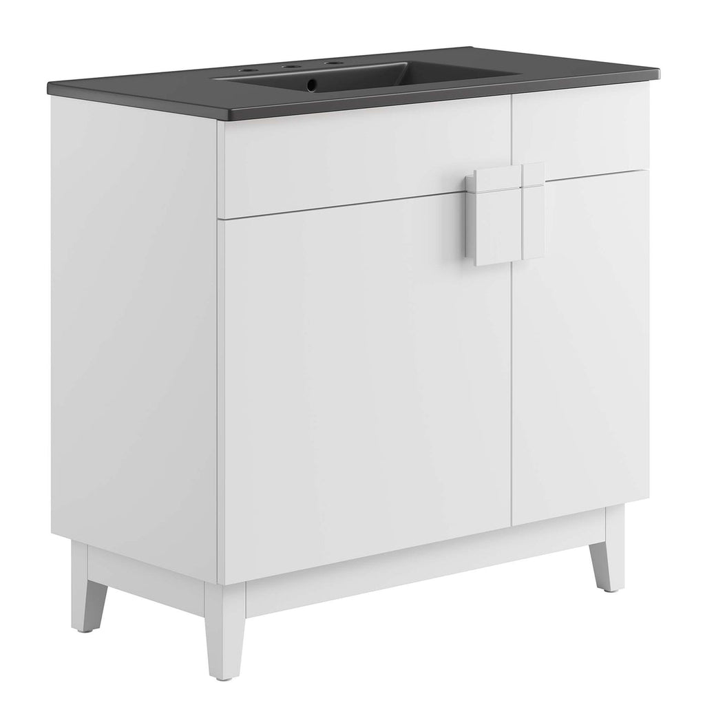 24" / 36" Miles Series Bathroom Vanity In Various Colors  | Modern Design Vanity With Basin For Homes, Hotels image 11