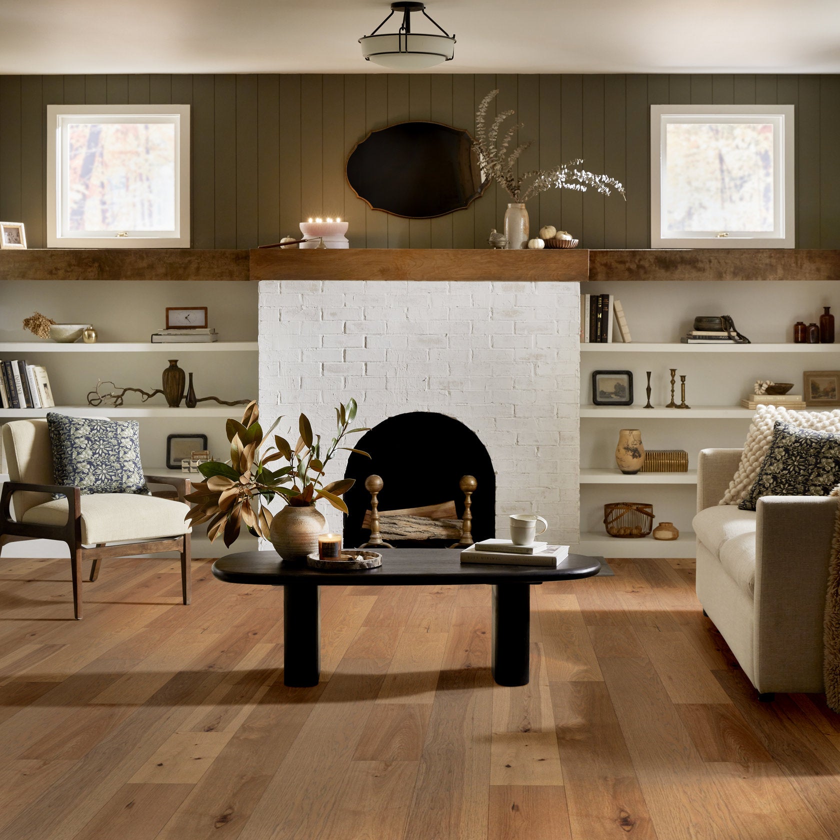 CastleWood Hickory | The Gallery Collection | Highlands Shade | Hickory | Real Hardwood | 3 mm Veneer Thickness | 31.09 Sq. Ft. Per Carton | Wire Brushed Finish image 0