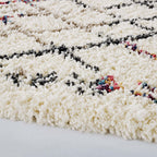 Multicolored Skadi Rainbow Diamond Shag 5 X 8 Area Rug | Shag Weave Approx. 2 Inches | Grooved Rubber Grip Bottom | 80% Polypropylene / 20% Polyester image 5