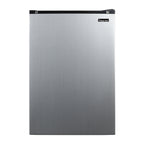 Magic Chef 4.4 Cu Ft Mini Fridge In Stainless Steel Look without Freezer | Energy Star Qualified | 5 Year Warranty On Compressor | 3 Glass Shelves  | Reversible Door | Easy Installation image 0