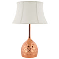Rose Gold Dimple Table Lamp | Hammered Design | Bell Shaped Table Lamp image 0