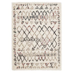 Multicolored Skadi Rainbow Diamond Shag 5 X 8 Area Rug | Shag Weave Approx. 2 Inches | Grooved Rubber Grip Bottom | 80% Polypropylene / 20% Polyester image 1