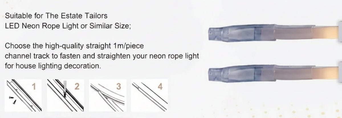 Track Channel 3.3FT For 110V 10X20mm RGB Neon-Eco RGB Neon