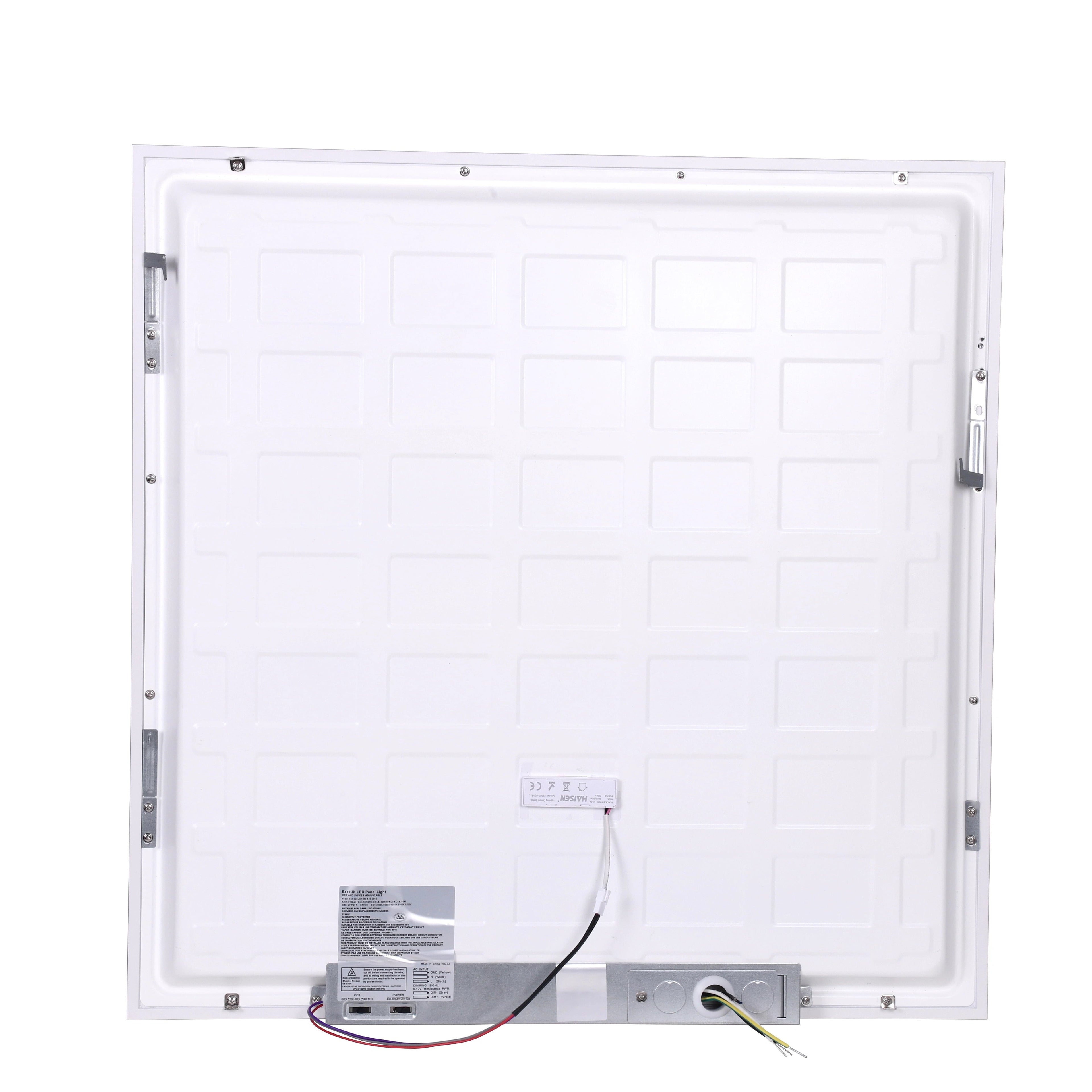 White electronic panel with wires on a white background