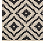 Perplex Geometric Diamond Trellis Indoor and Outdoor Area Rug | Black and Beige | 5X8 &amp; 8X10 Size Options | Tight Low Pile Weave | Gripping Rubber Underside | 100% Soft Polypropylene | Pack Of 2 image 3