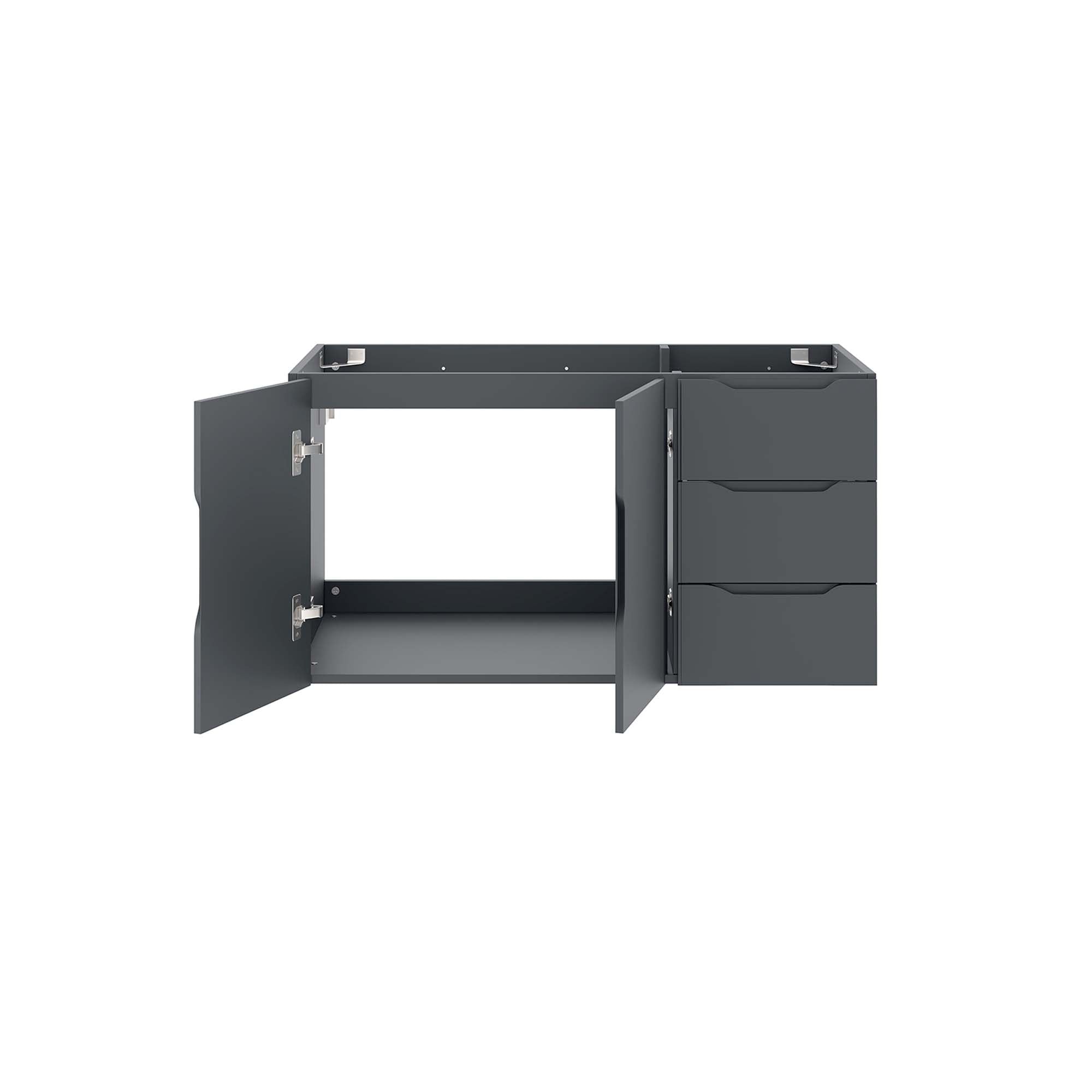 24" Or 36" | Bathroom Vanity Cabinet (Sink Basin Not Included) | White Or Gray Color Options | Vitality Series | Modern Bathroom Vanity | Soft-Close Doors | Wall-Mount Design image 3