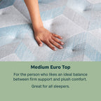 Beauty Sleep Dream Weaver 12.25" Medium Euro Top Mattress | Beautyrest® Pocketed Coil® Technology | AllCool™ Gel Memory Foam | Contouring Pressure Relief | CertiPUR-US® Certified | 10-Year Limited Warranty | 100-Night Trial image 3