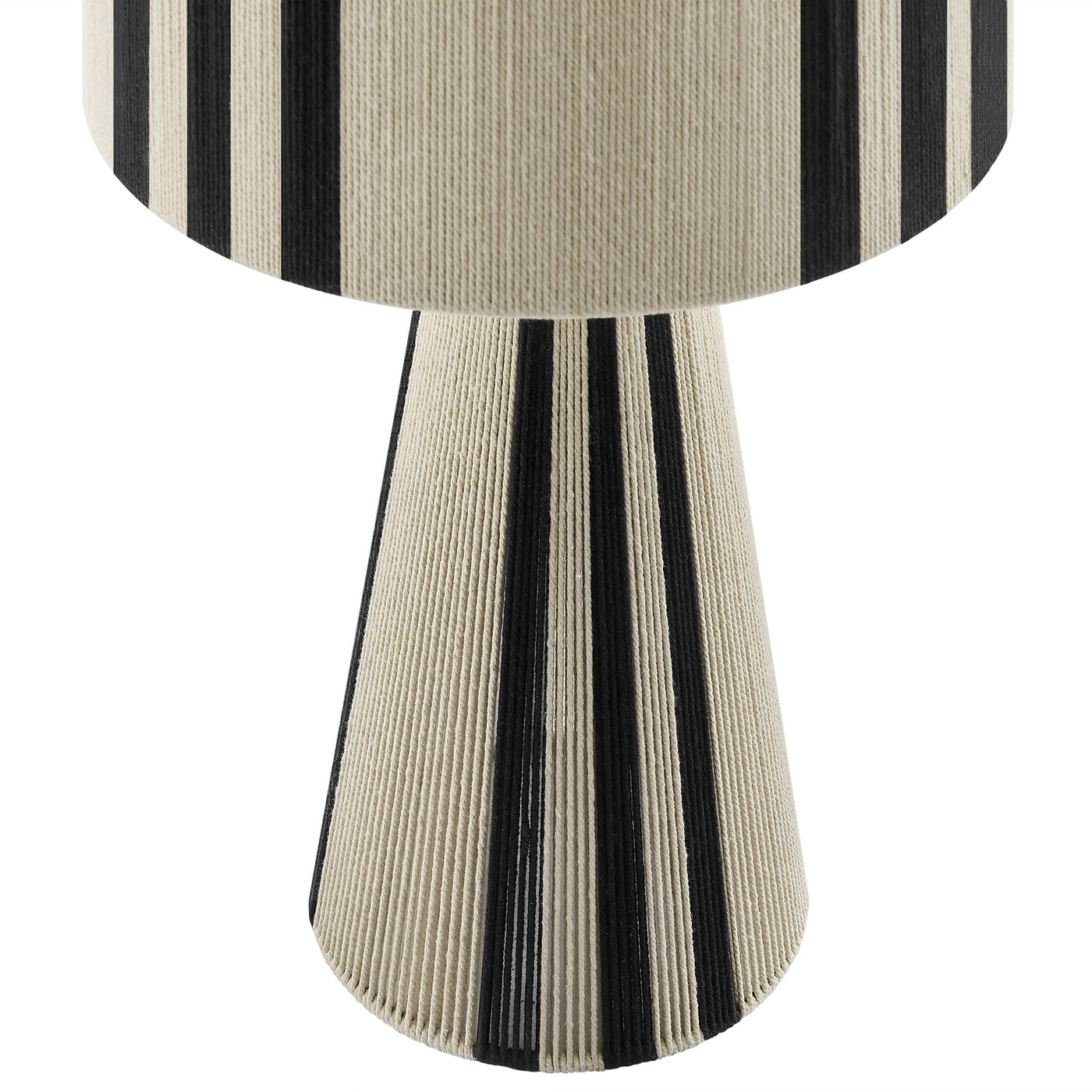 Gia Handwoven Cotton Thread Table Lamp in Striped Black | Basil Green | Natural | Pack 0f 2 | image 8