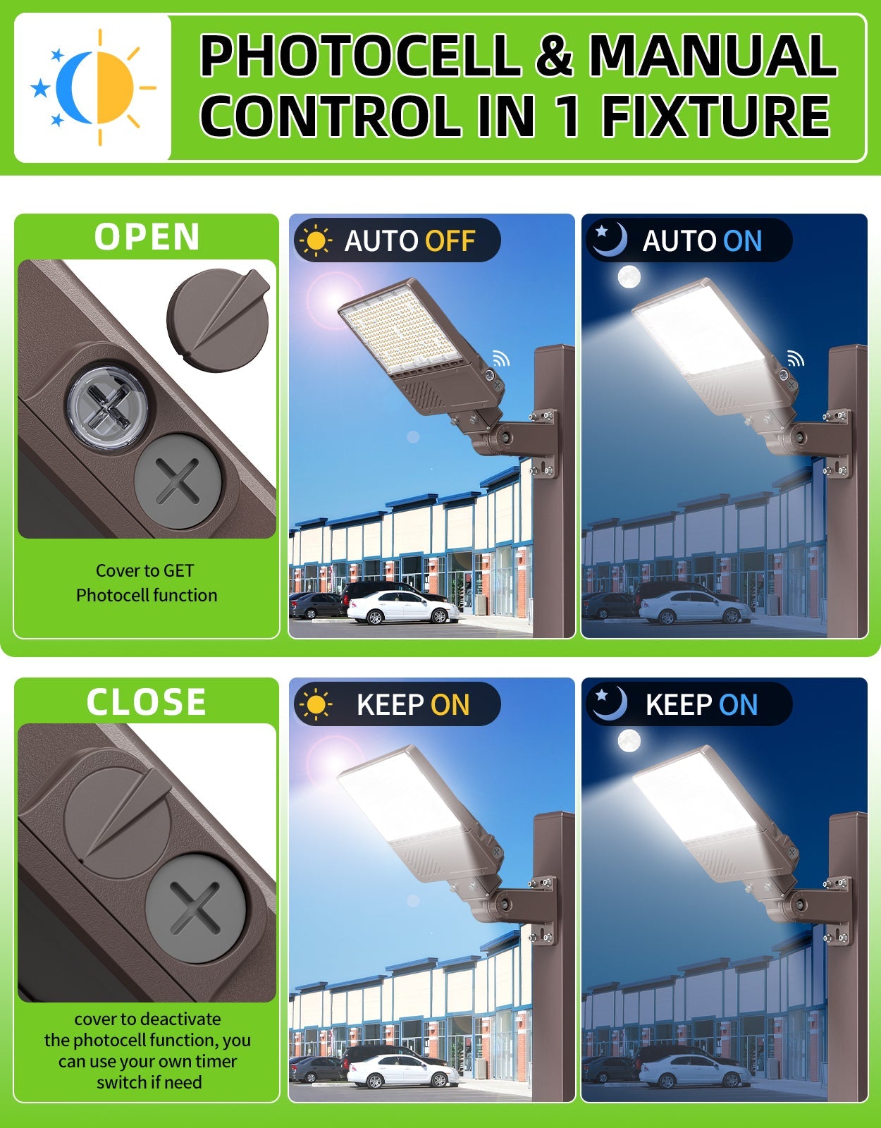 Commercial LED Pole Lighting 90W – 320W Photocell | IP65 | 4.5K - 5.7K | Outdoor & Area Light image 4