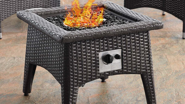 Vivacity Espresso Outdoor Patio Fire Pit Table image 0