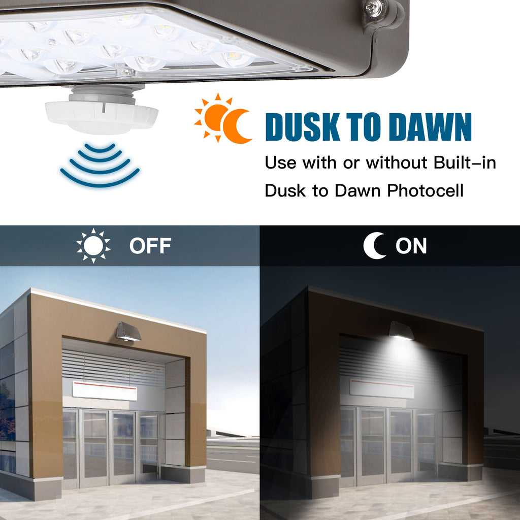 LED Full Cut-Off Wall Pack Light 28W-125W Photocell | DLC | IP65 Waterproof Commercial Security Lighting image 5