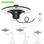 LED Post Top Pole Light with Dusk to Dawn Photocell, 60W/80W/100W/120W/150W/200W Options, 3000K/4000K/5000K CCT Tunable, LED Garden Area Lights for Pathway IP65 Waterproof image 5