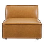 Restore 4-Piece Tan Vegan Leather Sectional Sofa image 3