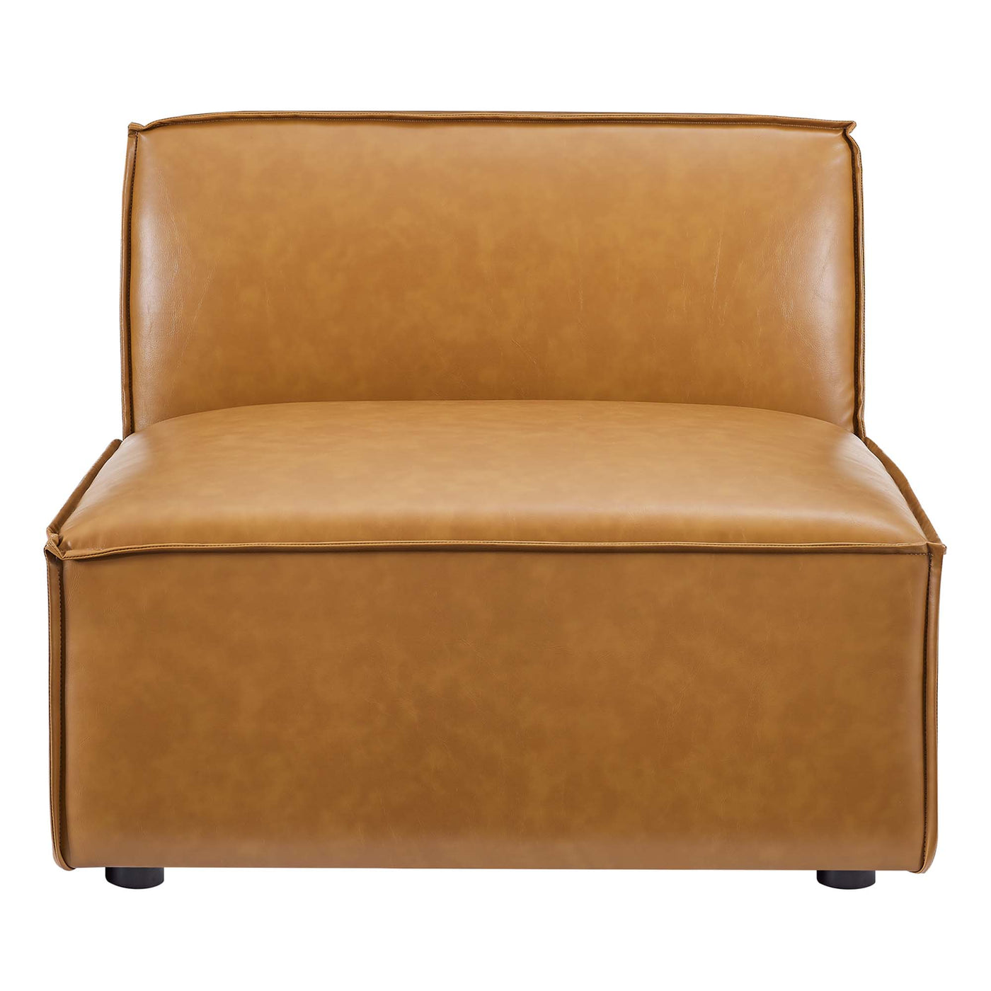 Restore 4-Piece Tan Vegan Leather Sectional Sofa image 3