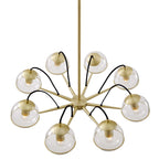 Hanna 8-Light Clear Gold Chandelier | Suspended Mount | Modern Style Chandelier image 8