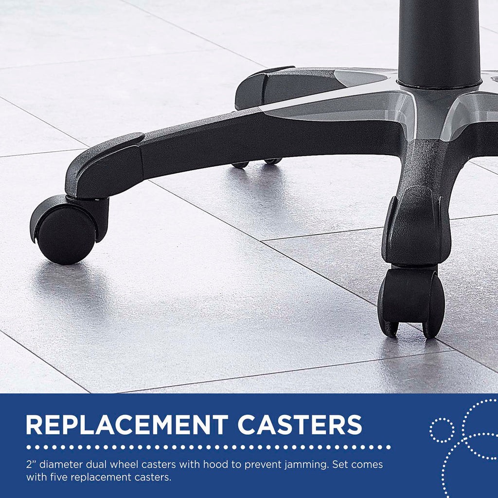 Set of 5 Caster Wheels for Office Chair image 3