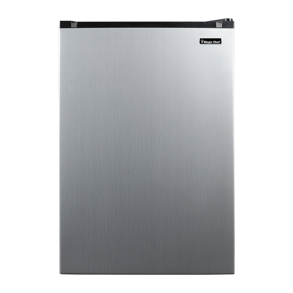 Magic Chef 4.4 Cu Ft Mini Fridge In Stainless Steel Look without Freezer | Energy Star Qualified | 5 Year Warranty On Compressor | 3 Glass Shelves  | Reversible Door | Easy Installation image 8