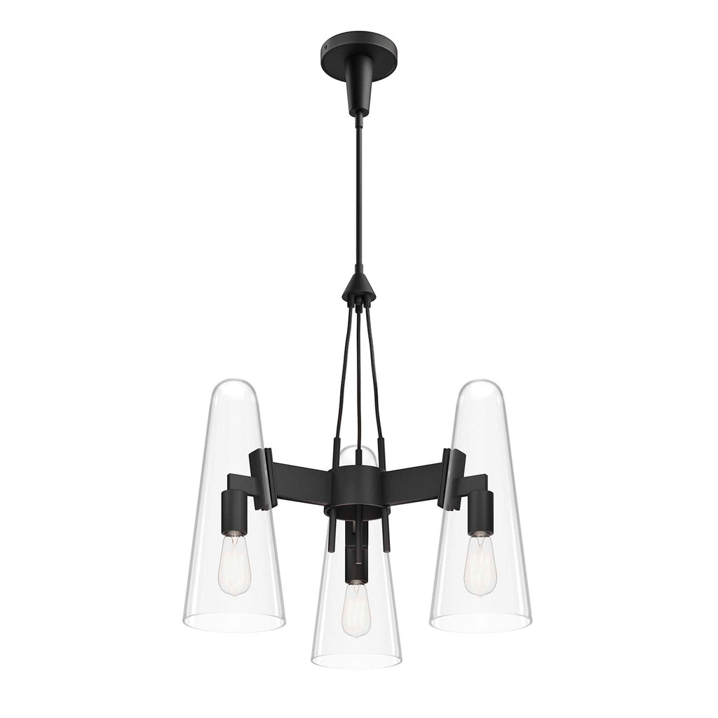 Beacon 3-Light Pendant Light | Clear Black, Clear Satin Brass, Opal Black, Opal Satin Brass Color Options |  Ideal For Living Room, Bedroom, Kitchen, Dining Area, Bathroom, Or Office image 4