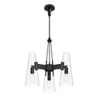 Beacon 3-Light Pendant Light | Clear Black, Clear Satin Brass, Opal Black, Opal Satin Brass Color Options |  Ideal For Living Room, Bedroom, Kitchen, Dining Area, Bathroom, Or Office image 4