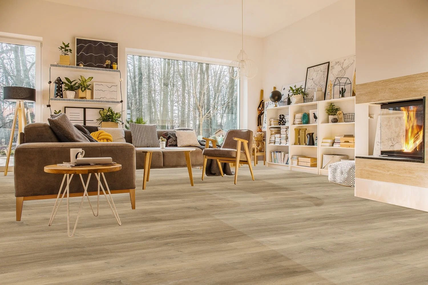 5 mm SPC Vinyl Flooring | 7" X 48" Plank | 1 mm IXPE Padding Attached | 22 Mil Wear Layer | Click Lock Installation | Bonega Series 1304 | Fire Resistant | FloorScore® Certified | 1 Box (10 Planks)) image 1