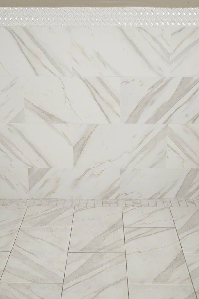 Pietra Calacatta Porcelain Tile | Modern Tile Collection | Porcelain | Marble | Greenguard Gold, USGBC/LEED | 4 or 8 Pieces Per Box image 2
