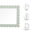 Rectangle Wall Mirror | Emmeline Scalloped Series | Pack Of 3 image 7