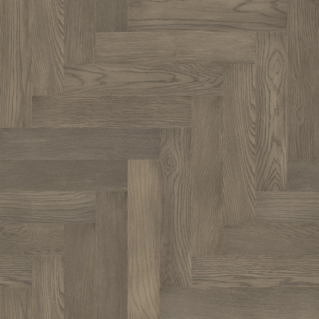 Empire Oak Herringbone | The Gallery Collection | Roosevelt Shade | White Oak | UV Aluminum Oxide Finish | 1.2 mm Veneer Thickness | 27.9 Sq. Ft. Per Carton image 3