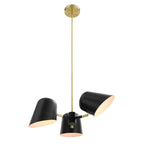 Briana 3-Light Pendant Light | White &amp; Black Color Options | Ideal for Living Space, Bedroom, Kitchen, Dining room, Bathroom, Or Office image 9