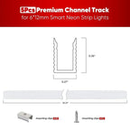Aluminum Track Channel, 3.3FT Each  For 12V/24V Silicone Neon