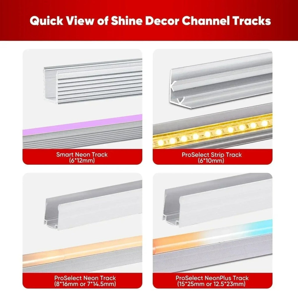 Aluminum Track Channel, 3.3FT Each  For 12V/24V Silicone Neon