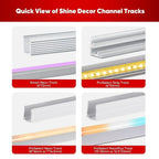 Aluminum Track Channel, 3.3FT Each  For 12V/24V Silicone Neon